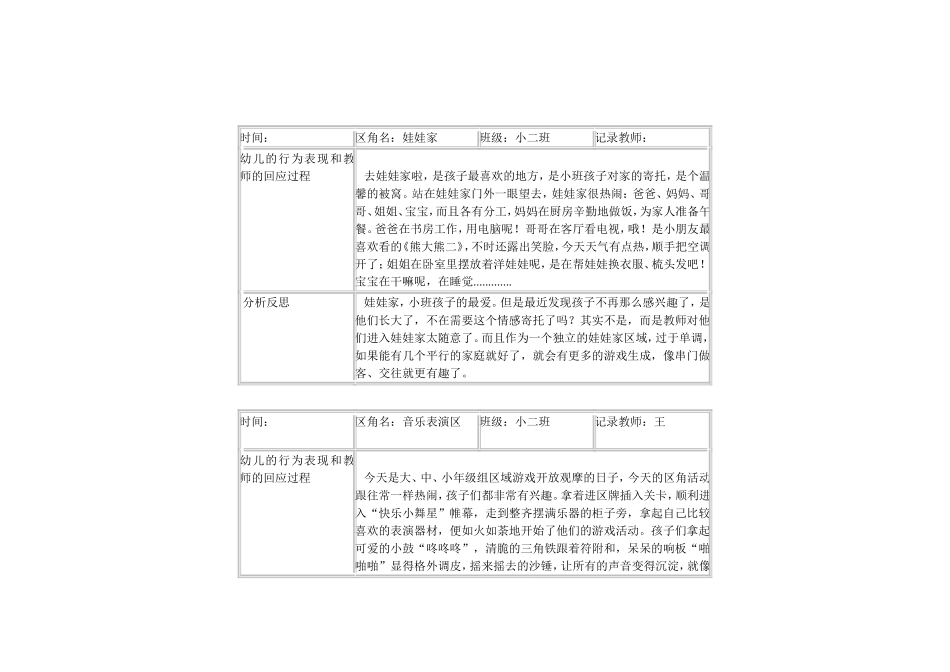幼儿园区域活动观察记录表.doc_第3页