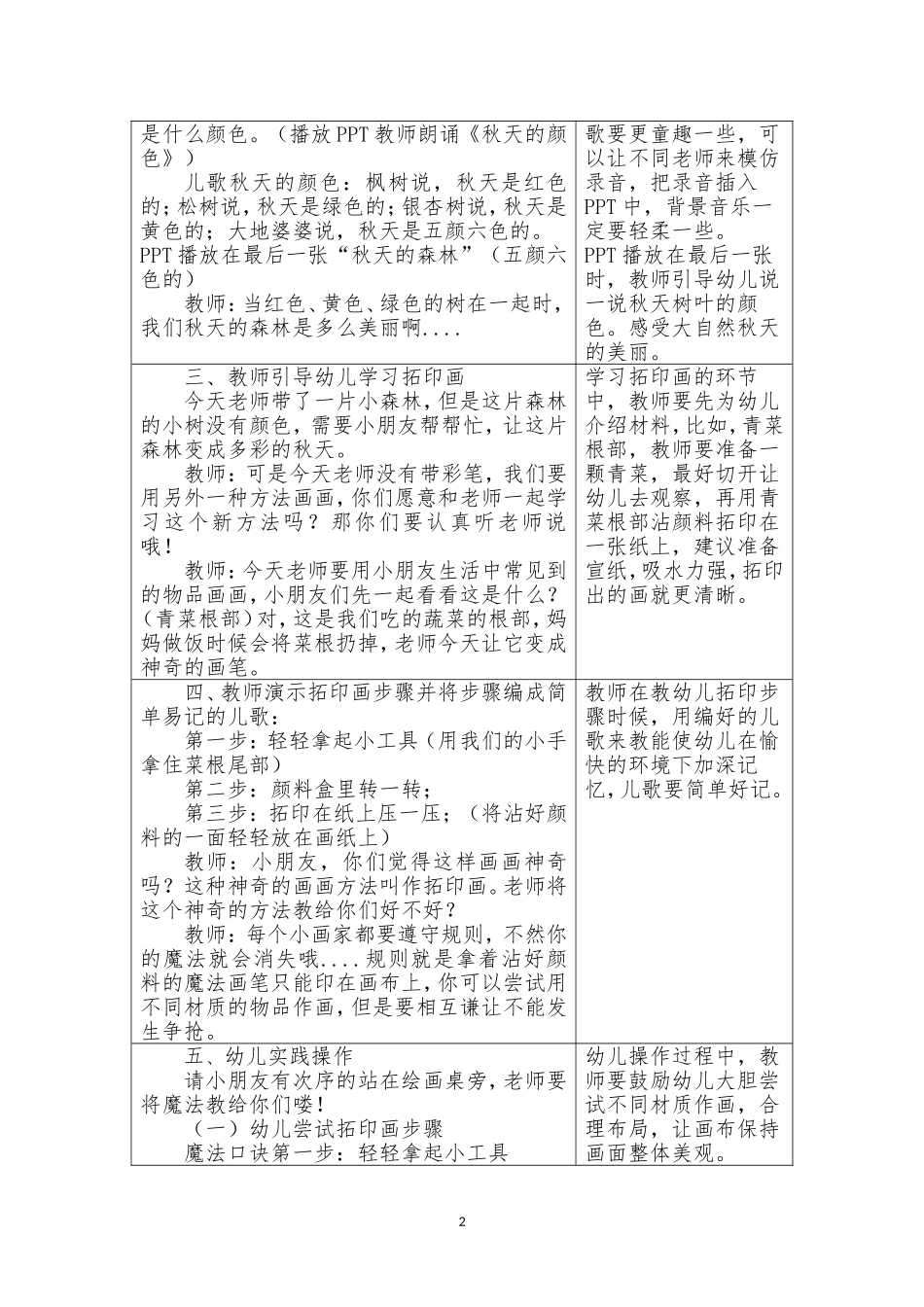 中班艺术《多彩的秋天》微教案.doc_第2页