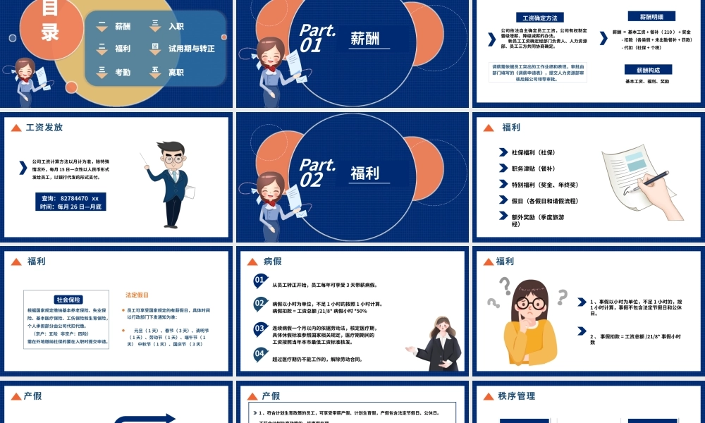 企业人事部门管理制度学习培训课件模板.pptx