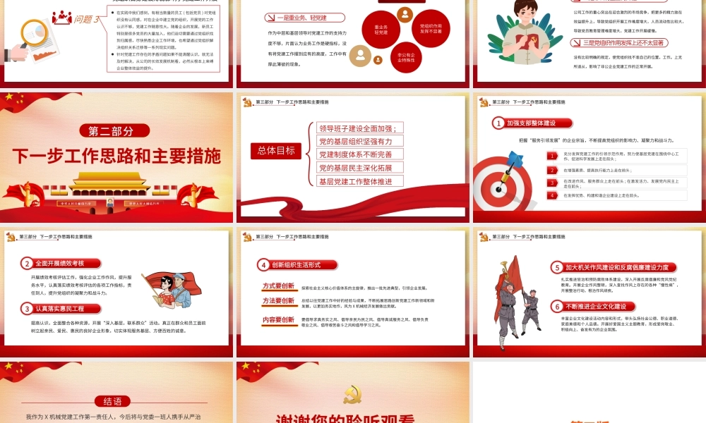企业公司党支部书记抓基层党建工作述职报告汇报模板.pptx