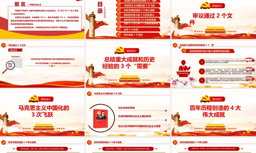 全面总结学习党的百年奋斗重大成就和历史经验决议培训PPT课件（带内容）.pptx