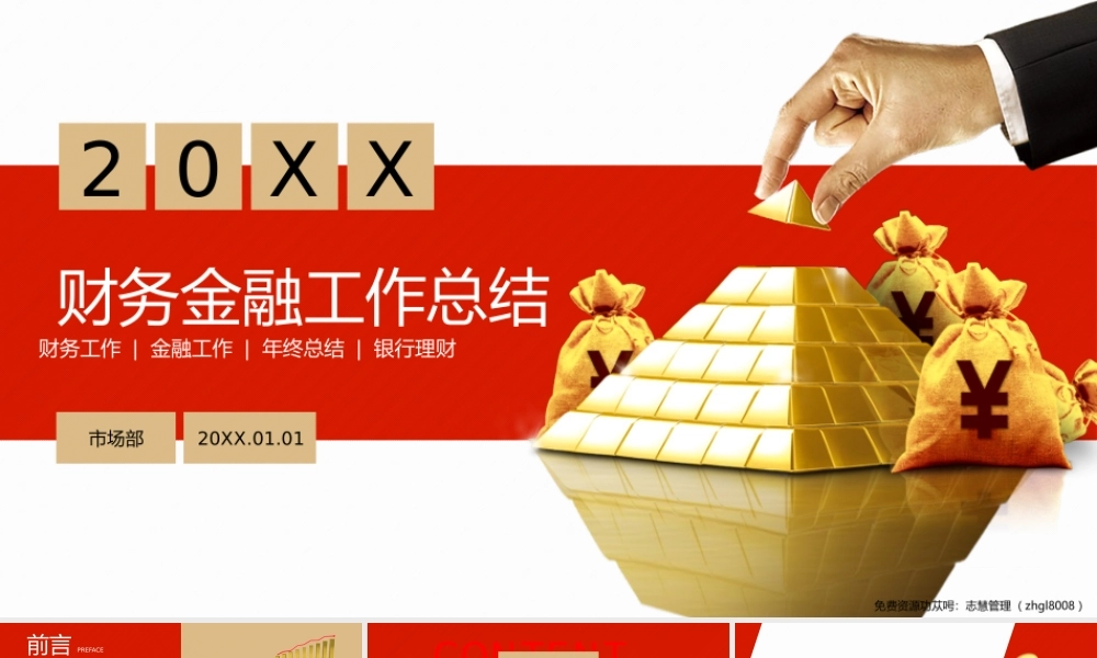 财务金融年终工作总结PPT展示材料（带内容）.pptx