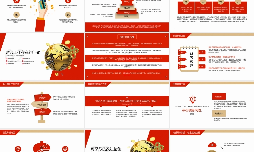 财务金融年终工作总结PPT展示材料（带内容）.pptx