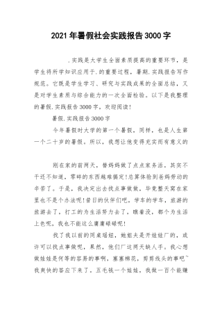 2021年暑假社会实践报告3000字.docx