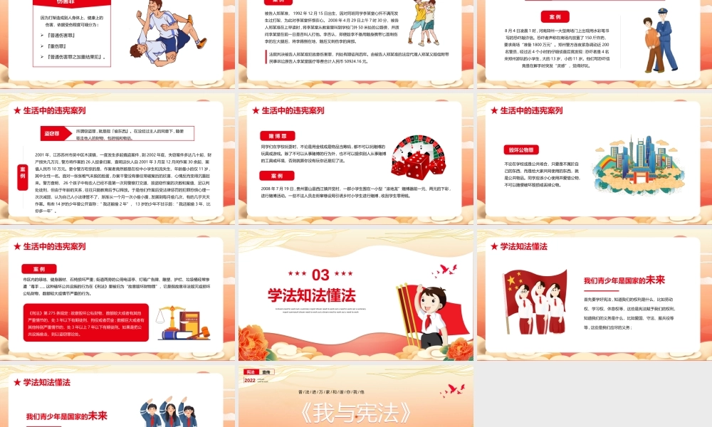 我与宪法-宪法基础知识及生活中的违宪案例普法知识宣传教育PPT课件（带内容）.pptx