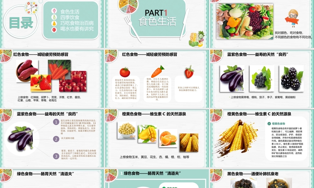 健康饮食小常识PPT课件（带内容）.pptx