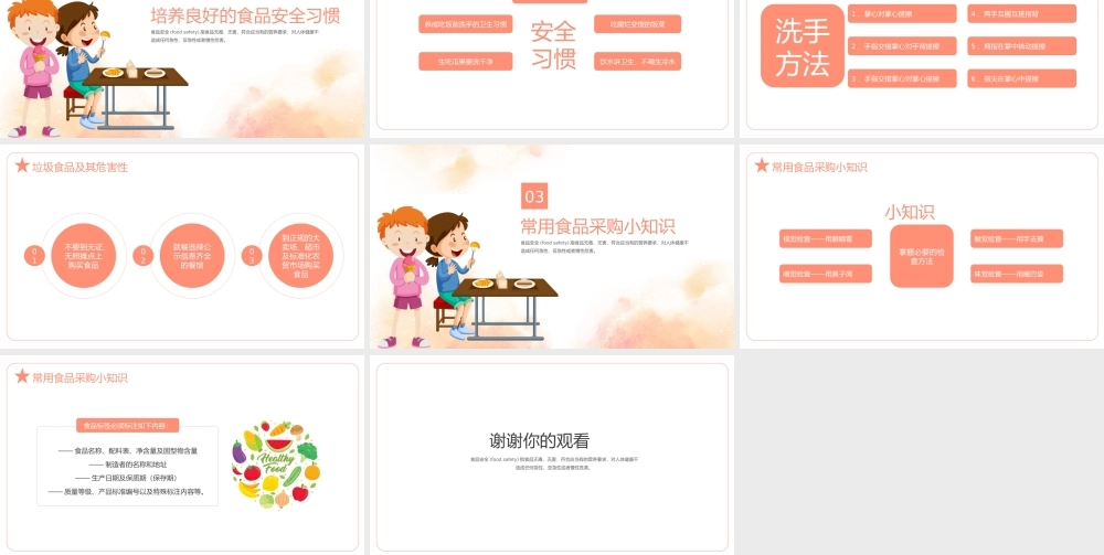 关注食品安全知识普及宣传PPT课件（带内容）.pptx