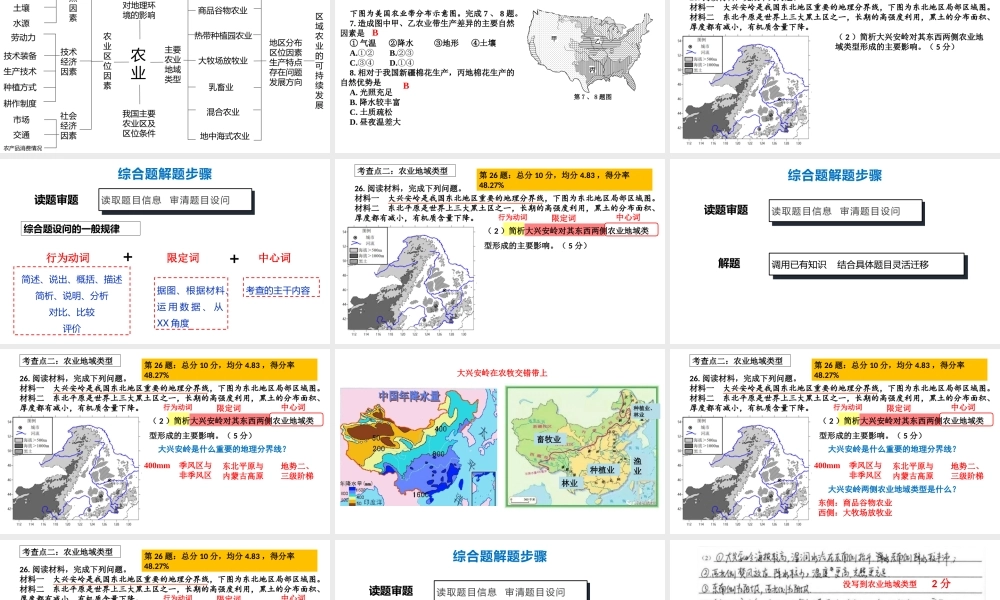 2022年高考地理复习农业.pptx
