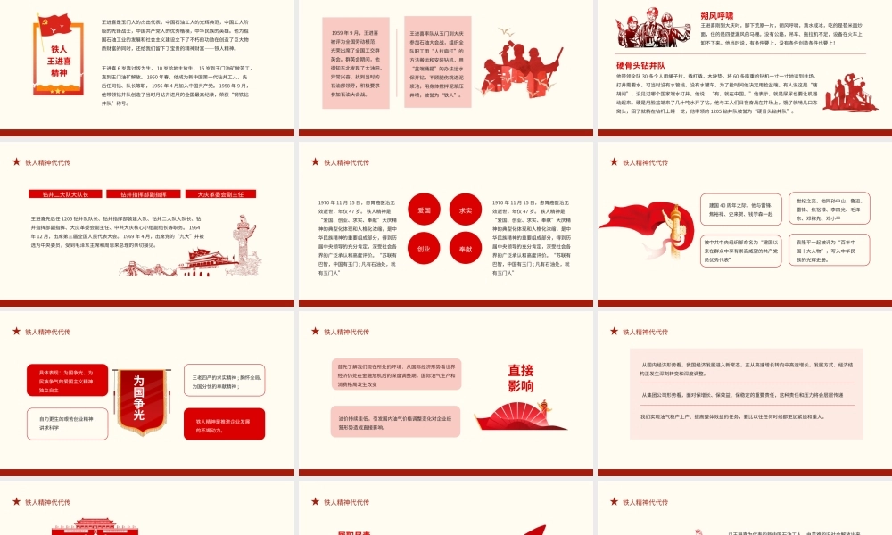 铁人王进喜精神代代传共产党人的优秀楷模.pptx