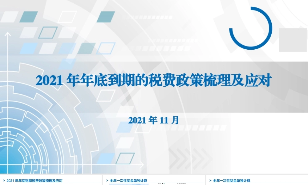 2021年年底到期的税费政策梳理及应对ppt课件.pptx