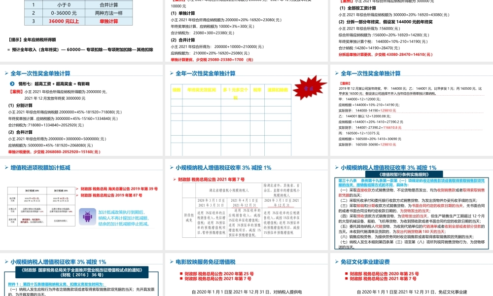 2021年年底到期的税费政策梳理及应对ppt课件.pptx
