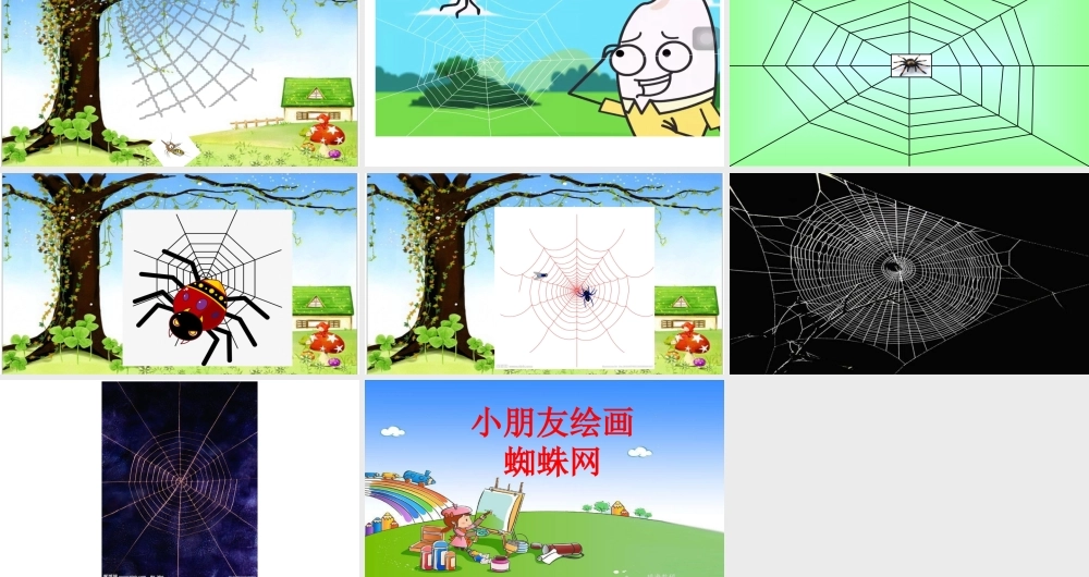 小班美术《蜘蛛织网》微课件.pptx