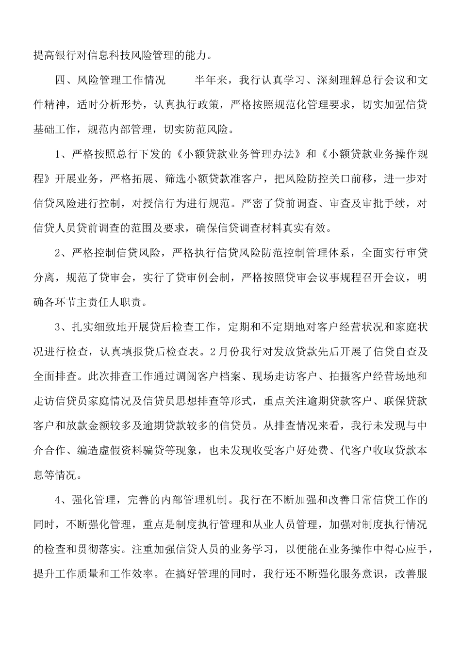 银行风险管理工作汇报总结.docx_第3页