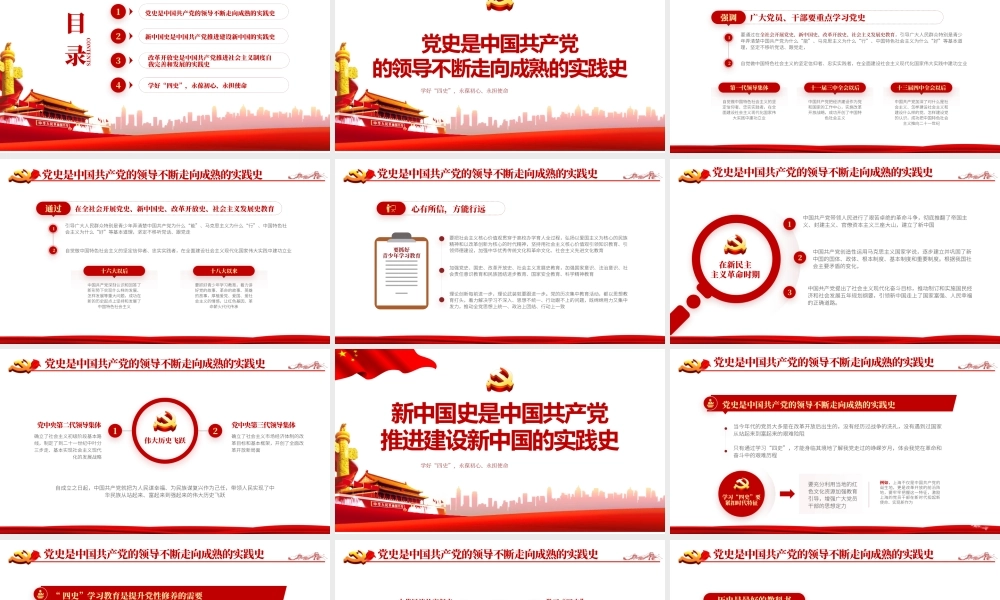 永葆初心担当使命-党史新中国史改革开放史四史PPT课件(带内容).pptx