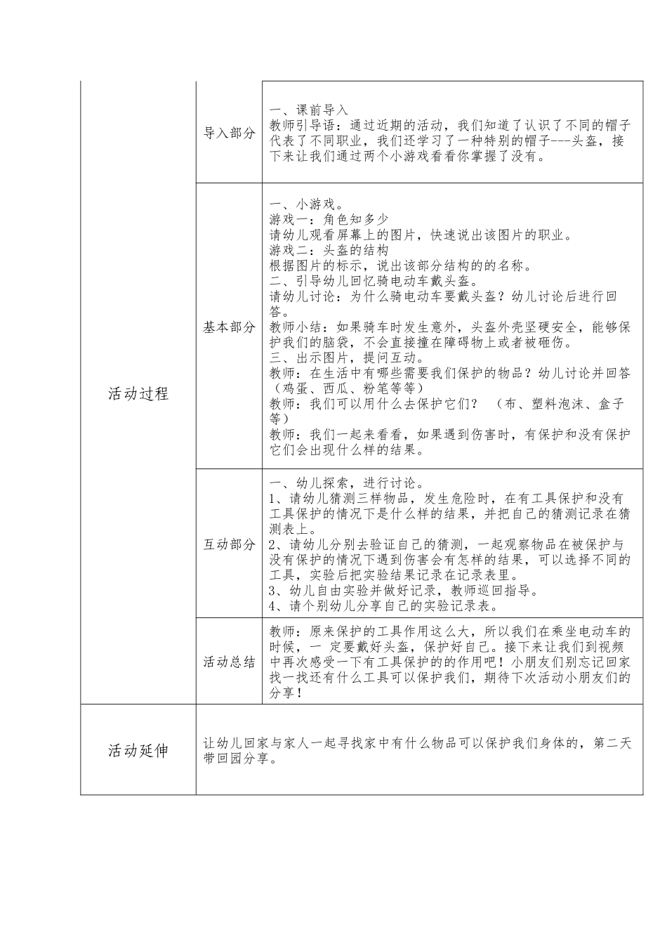 中班健康《一盔一带安全出行》微教案.doc_第2页
