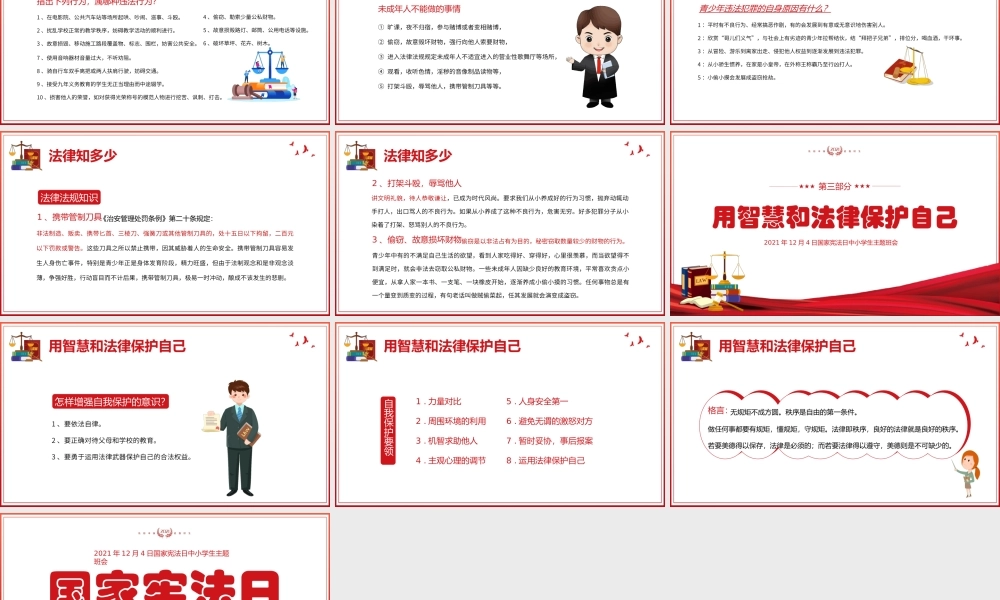 全国中小学生国家宪法日班会宪法在我心中PPT课件（带内容）.pptx