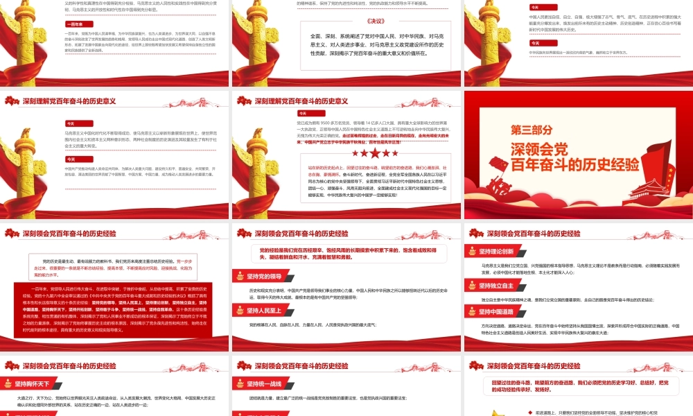 八论学习贯彻2021年全会公报与决议论述合集PPT课件（带内容）.pptx
