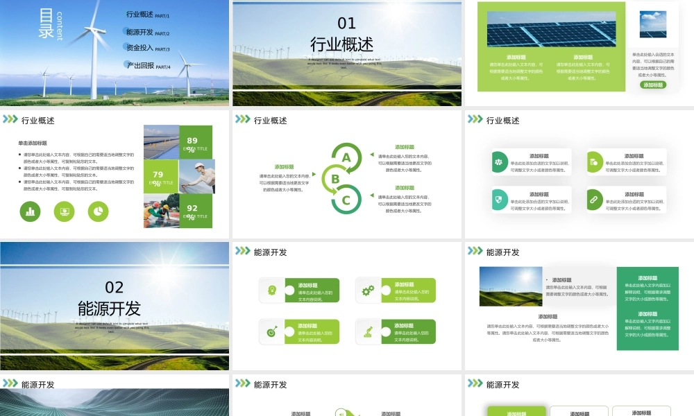 项目介绍新能源的开发与利用PPT模板.pptx