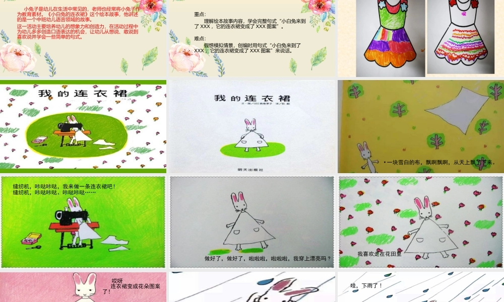 中班语言《小白兔的花裙》微课件.pptx