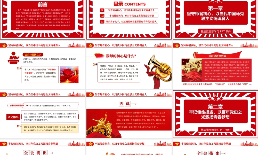 汲取百年党史智慧铸魂育人以“功成不必在我建功必须有我”的精神在党的教育事业中勇毅前行PPT课件（带内容）.pptx