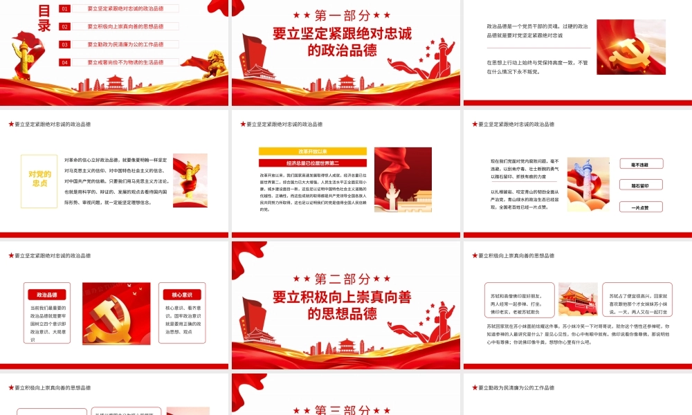 党员领导干部四德党支部建设党政活动党风廉政从严治党专题党课动态PPT课件（带内容）.pptx