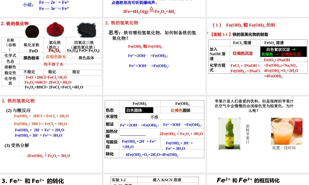人教版高中化学新教材《铁及其化合物》课件.ppt