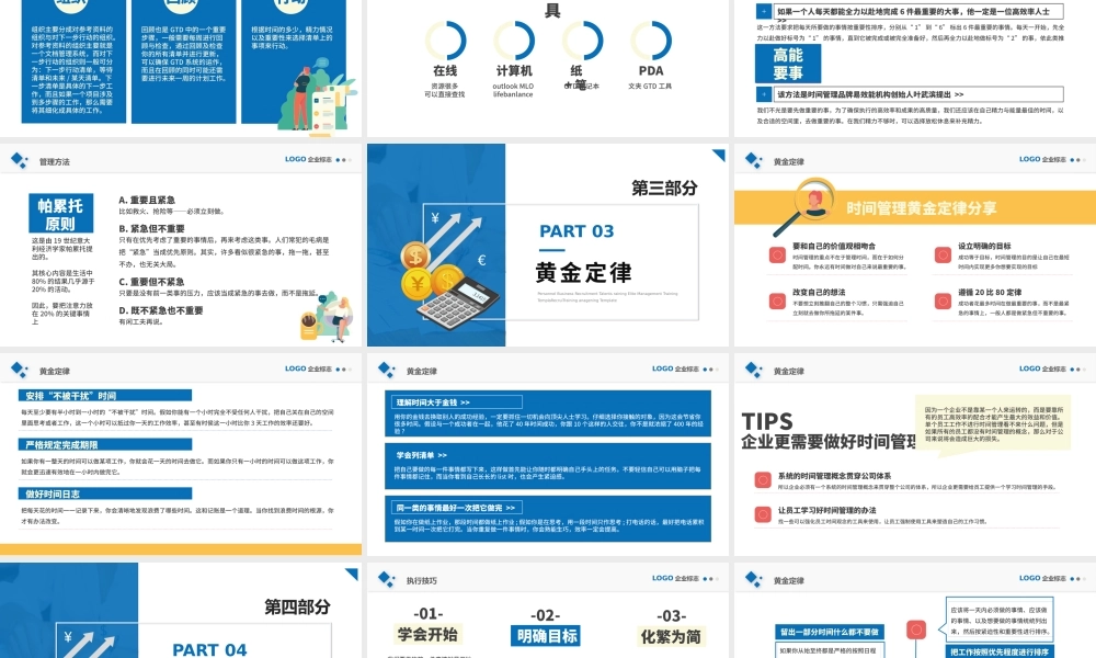 员工培训沙龙之如何进行时间管理PPT课件（带内容）.pptx