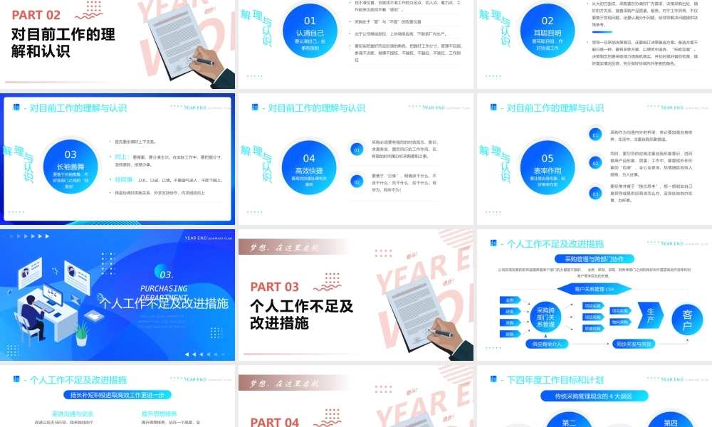采购部年终总结-2021年度工作汇报2022工作计划PPT课件（带内容）.pptx
