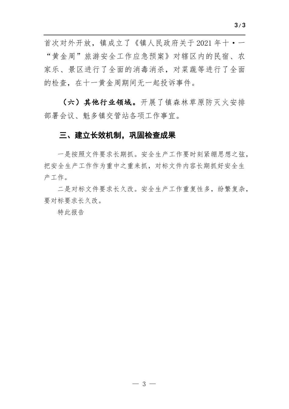 关于中秋国庆期间安全生产集中整治工作总结.docx_第3页