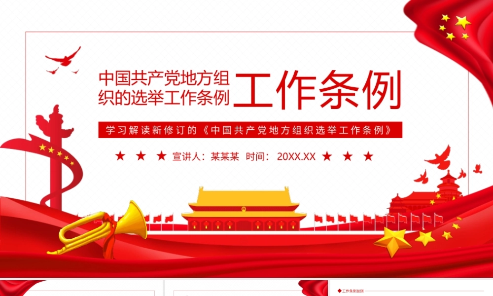 学习解读新修订的《中国共产党地方组织选举工作条例》PPT课件（带内容）.pptx