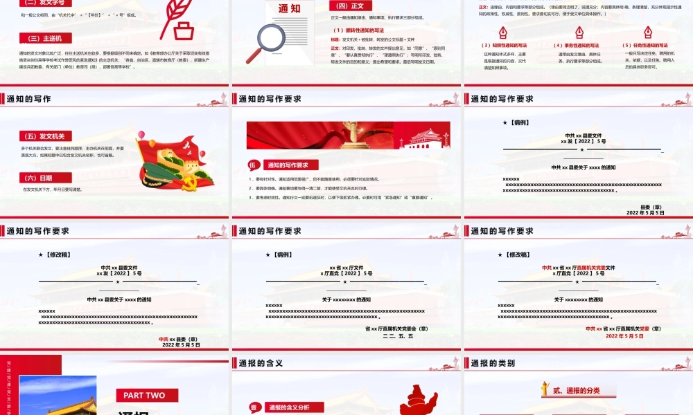 通知通报会议纪要教育培训PPT课件（带内容）.pptx