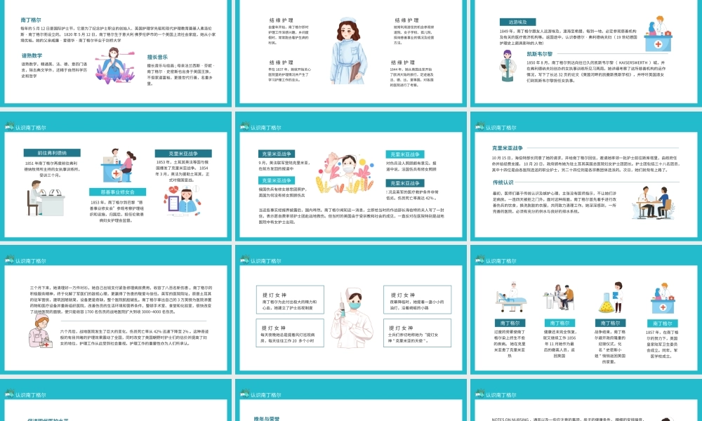 认识南丁格尔护理学先驱现代护理教育奠基人动态PPT.pptx