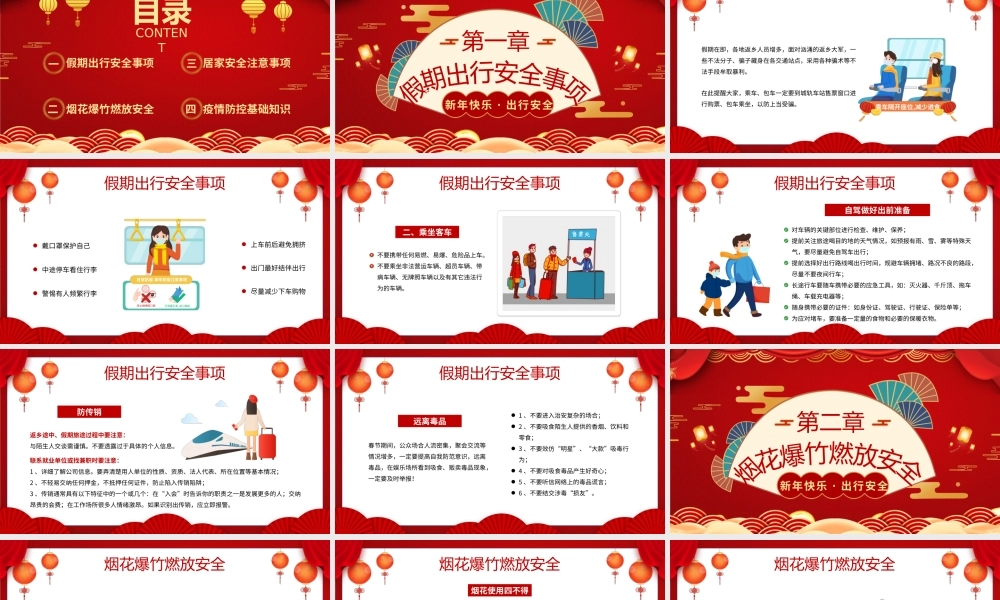 2022虎年春节安全主要事项主题班会PPT课件（带内容）.pptx