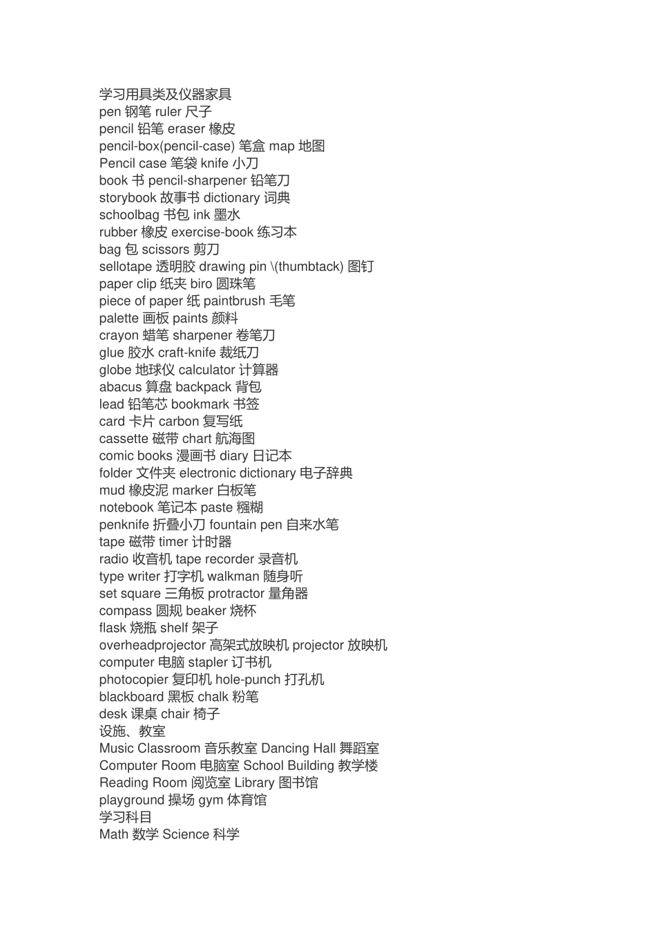 2021年新整理小学升初中英语词汇必备1000个.docx_第3页