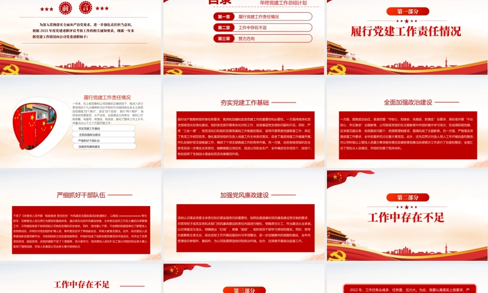 2021年党建述职评议考核-国企领导抓党建工作述职报告汇报PPT课件（带内容）.pptx