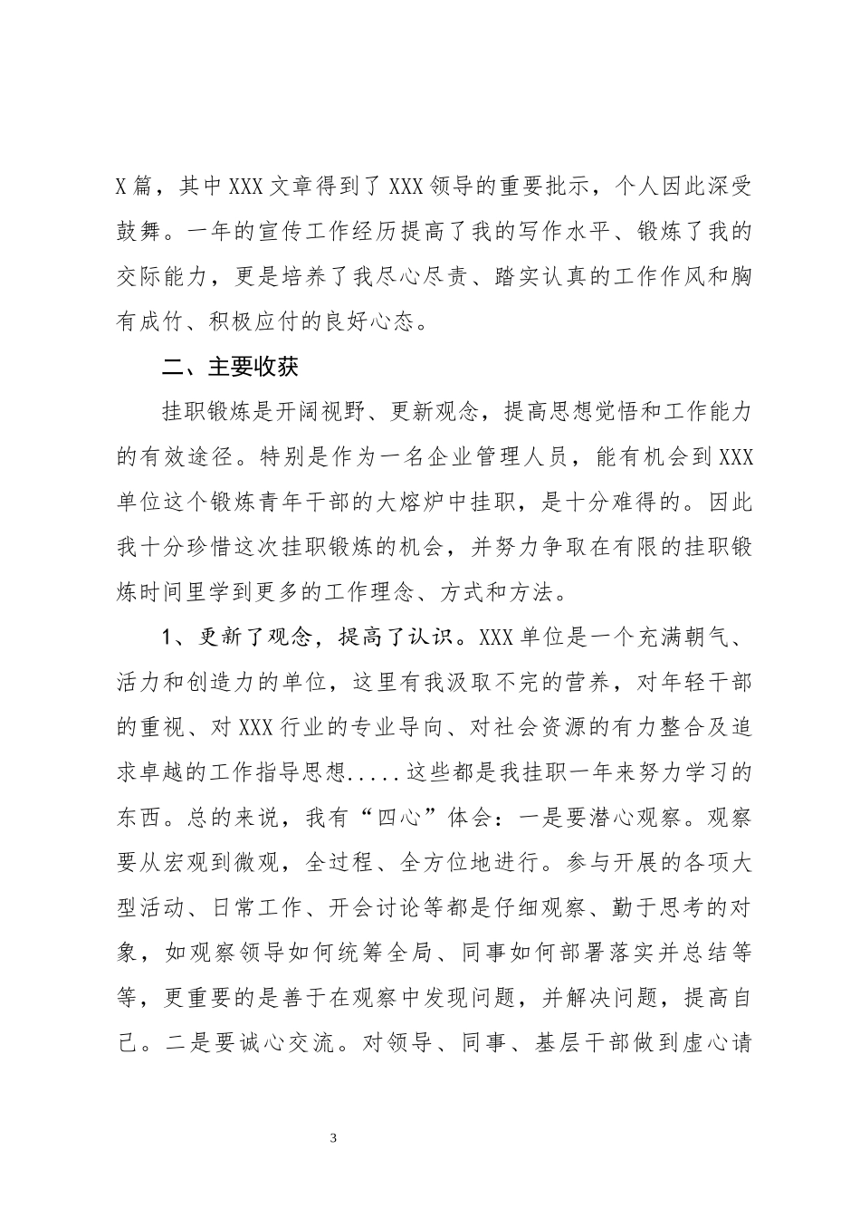 20XX年度个人挂职锻炼工作总结.docx_第3页