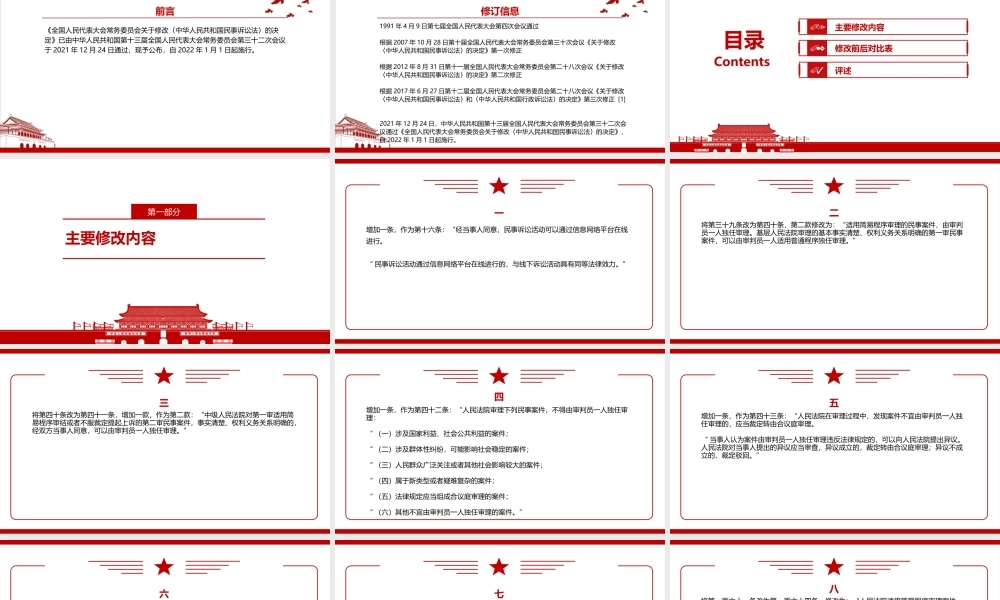 2021年12月24日修改《中华人民共和国民事诉讼法（2021修订）》内容学习PPT课件（带内容）.pptx