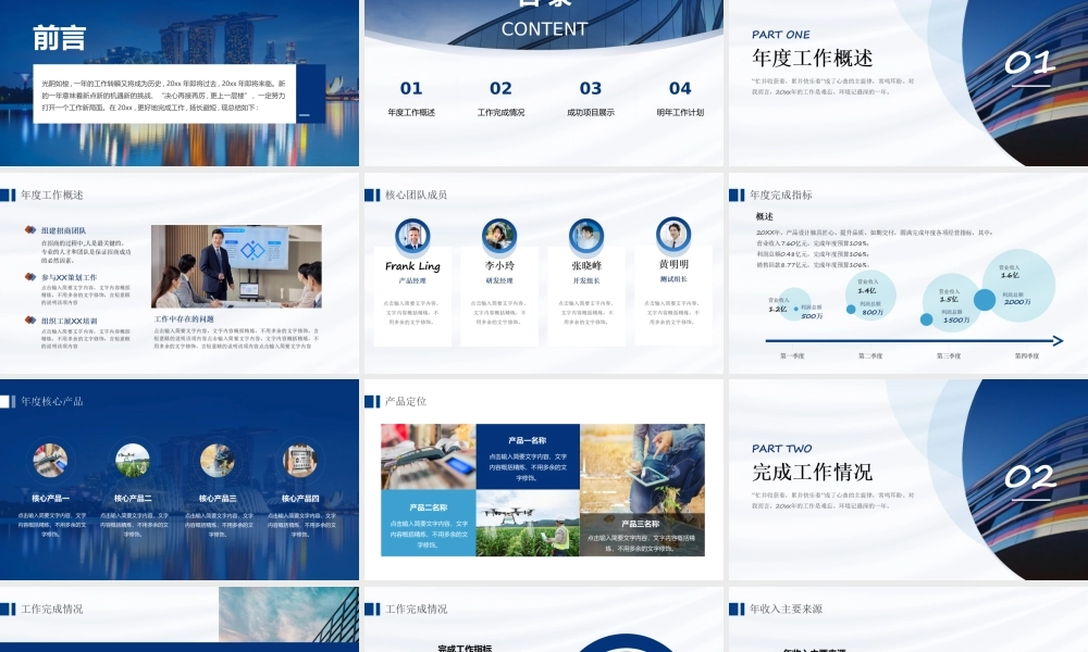 蓝色科技商务产品部年终汇报ppt模板.ppt