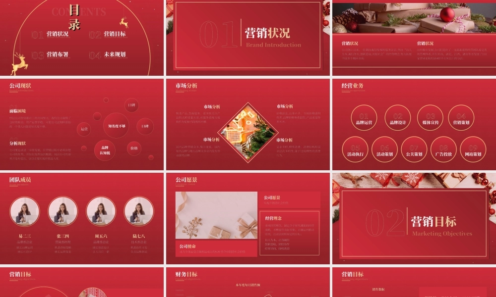 圣诞风品牌营销策划方案分析ppt课件（带内容）.ppt
