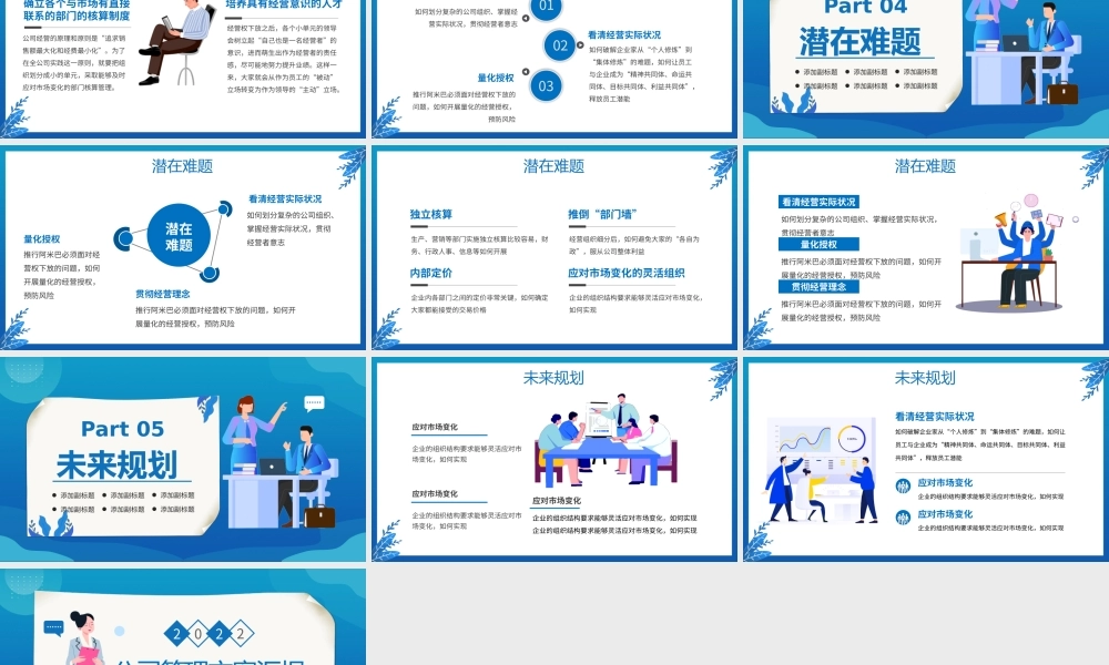 蓝色阿米巴经营模式公司管理方案汇报PPT模板.pptx