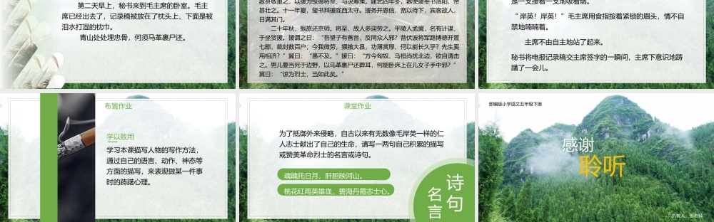 小学语文部编版五年级下册第二课时《青山处处埋忠骨》教育教学课件.pptx