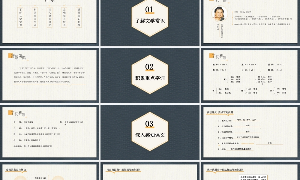 初中语文《散步》教学课件.pptx
