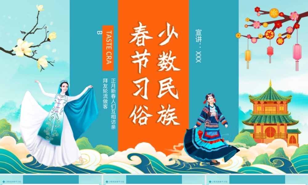 少数民族新年春节习俗介绍主题班会PPT课件（带内容）.ppt