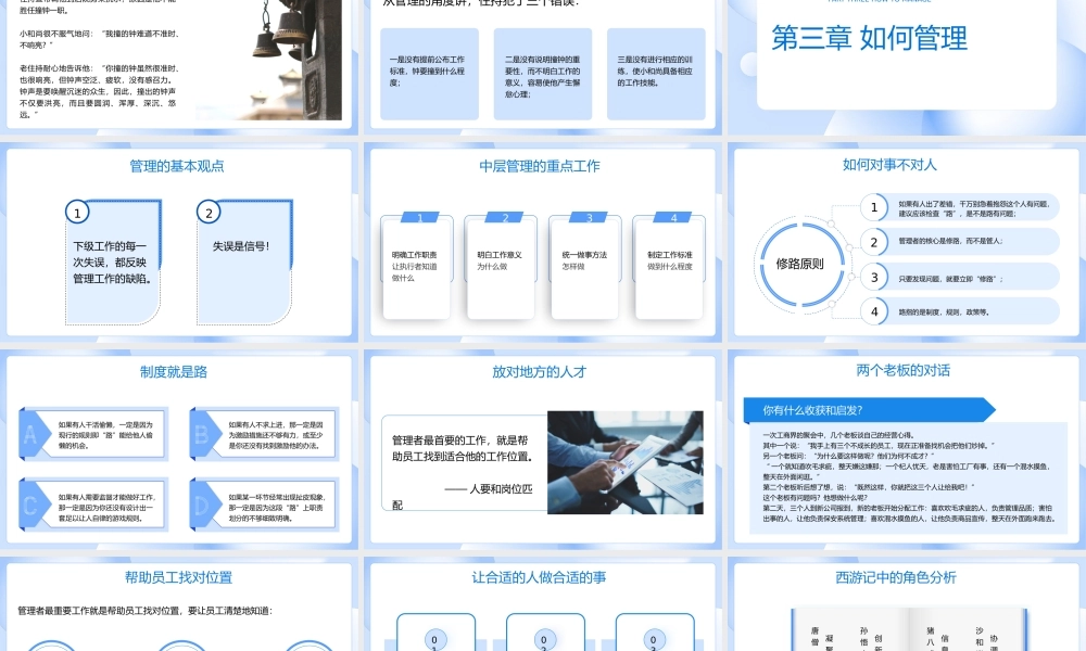 管理者如何带好团队企业团队管理培训PPT课件（带内容）.pptx