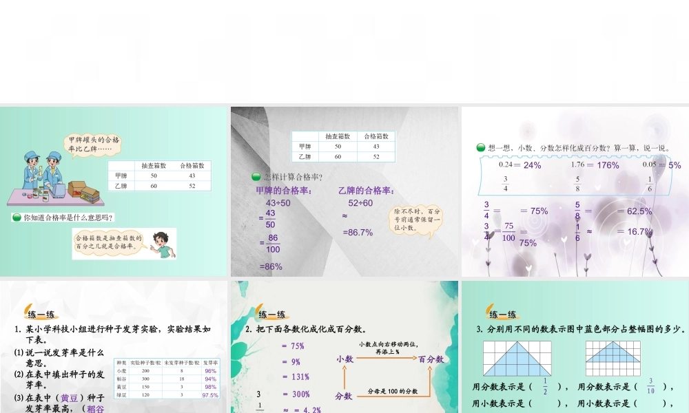 (小学课件）第四单元合格率.ppt