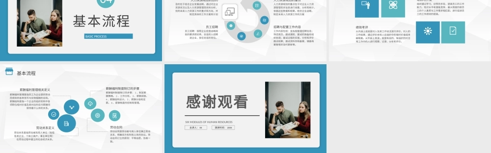 人力资源六大模块人事行政管理总结工作汇报计划PPT模板.pptx
