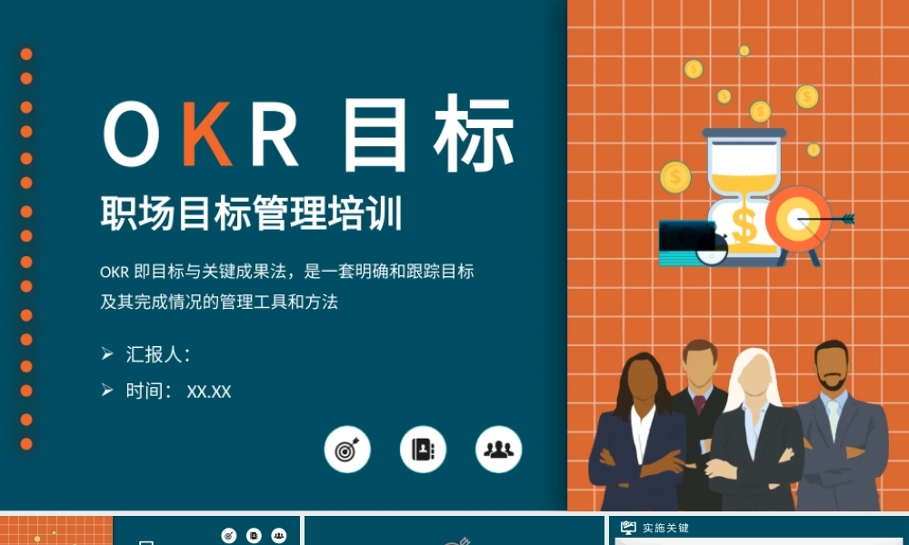 企业OKR目标管理培训课件职场员工目标设定与沟通PPT模板.pptx
