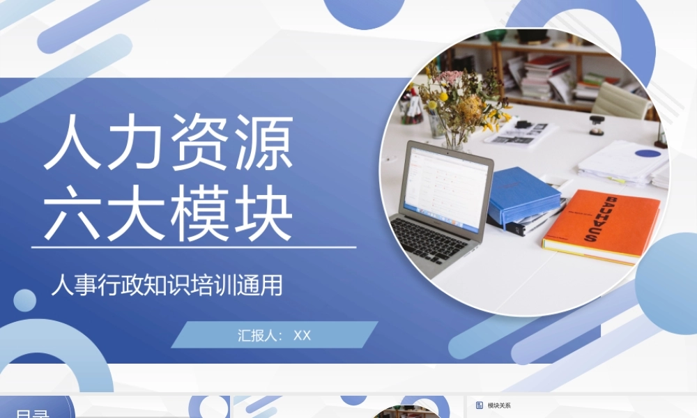 人力资源管理六大板块知识学习了解公司人事行政管理培训PPT模板.pptx