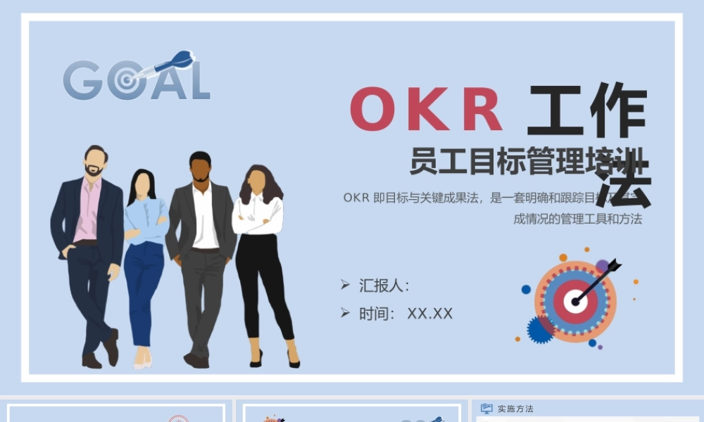 公司员工OKR工作法内容培训职场目标管理计划总结PPT模板.pptx