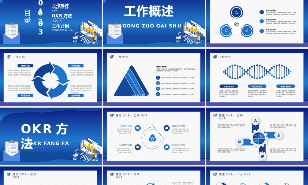 OKR工作法目标职场目标管理关键成果法内容介绍与知识培训PPT模板.pptx